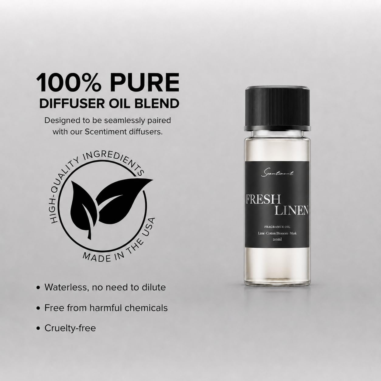 Amazon.com: Scentiment Fresh Linen Diffuser Oil - Premium Hotel